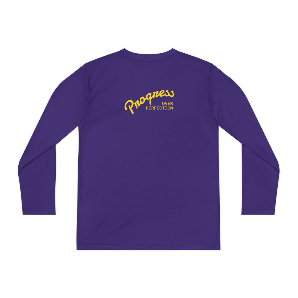 Anika Tae Kwon Do Youth Long Sleeve Tee — Gold Crest 'Progress' Athletic Logo