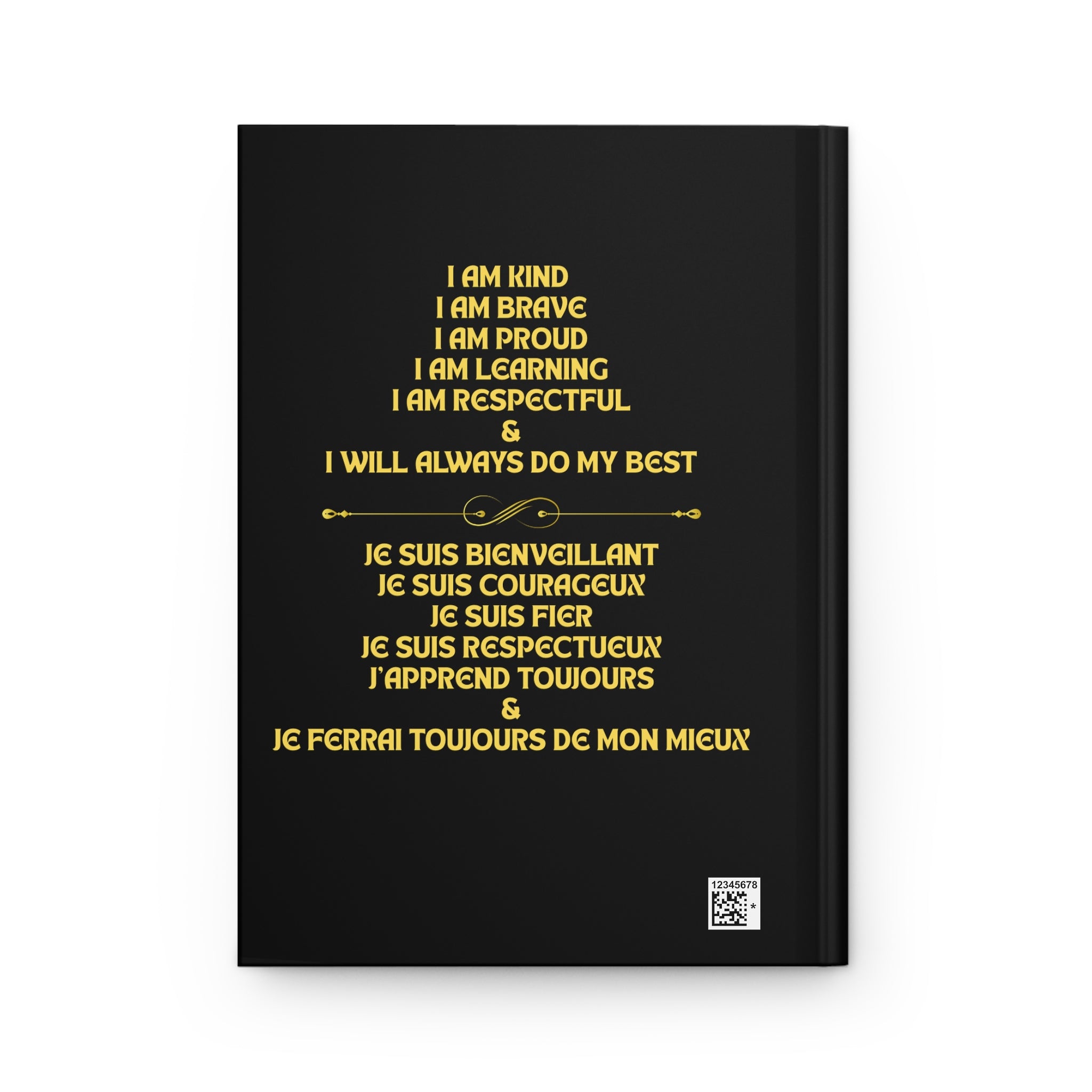 Personalized Hardcover Journal – Floral Design with Inspirational Affirmations (Anika Taekwondo)