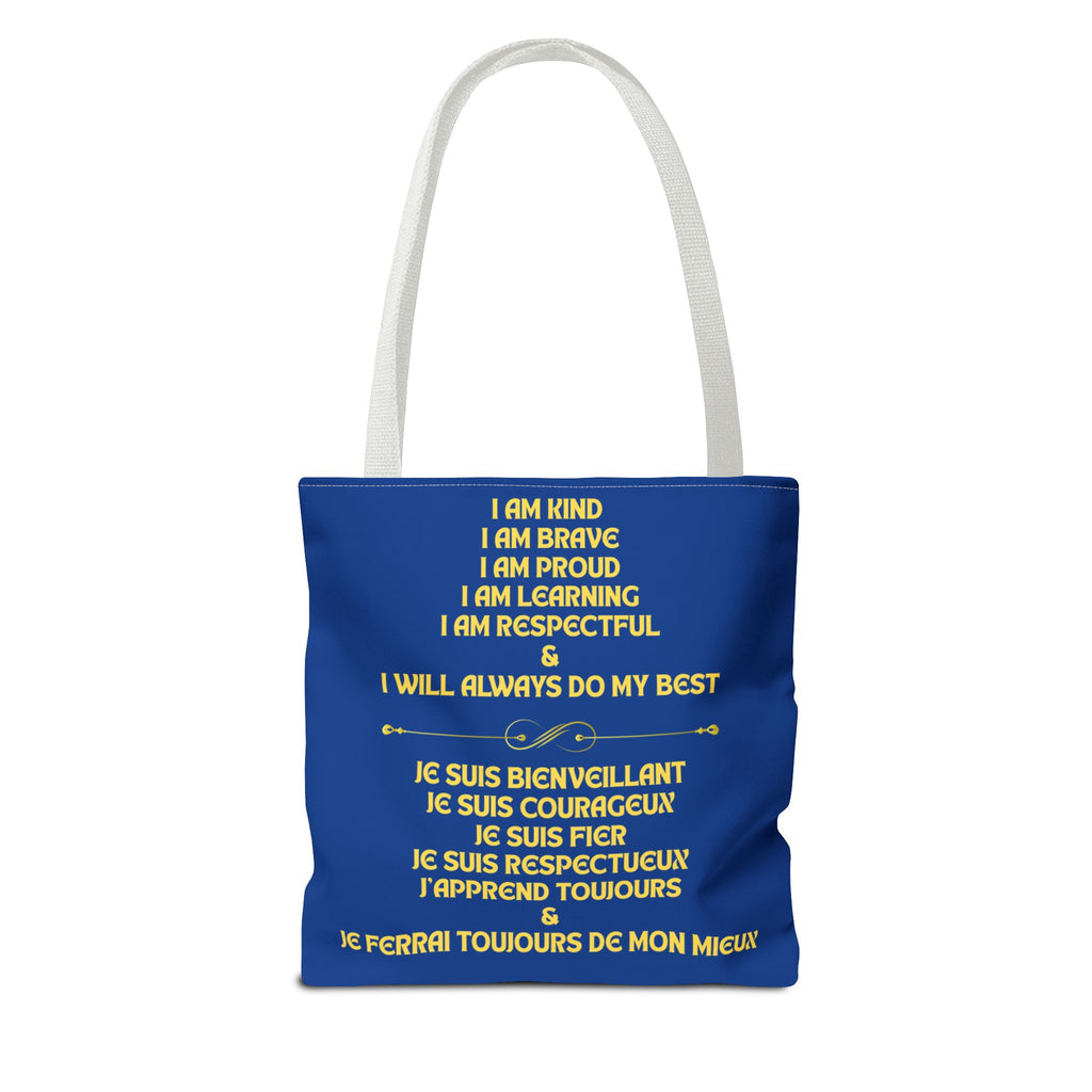 Tote Bag — Personalized Tae Kwon Do Kids Tote with Bilingual Affirmations (Anika)