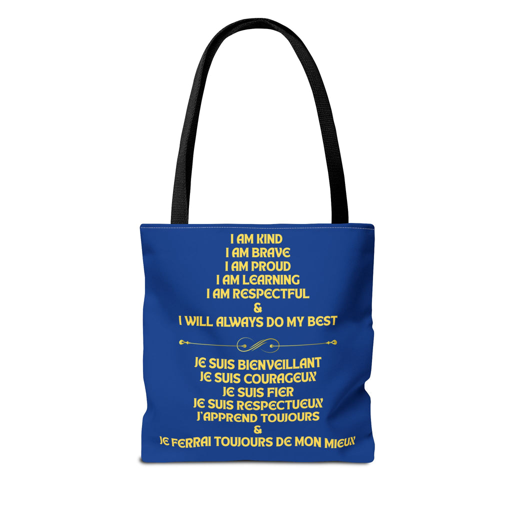 Tote Bag — Personalized Tae Kwon Do Kids Tote with Bilingual Affirmations (Anika)