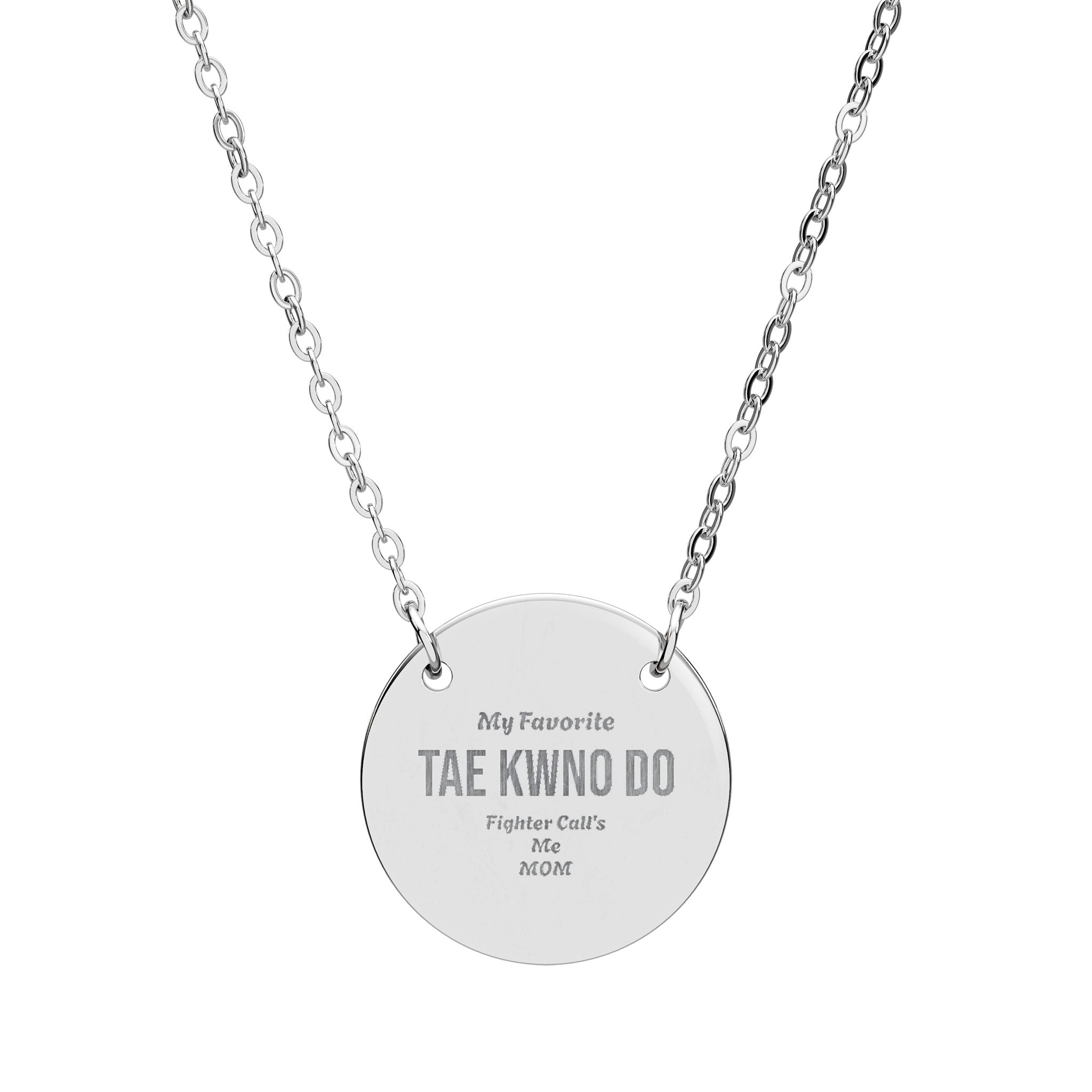 TAE KWNO DO Circle Necklace (Engraving)