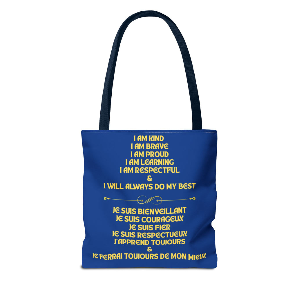 Tote Bag — Personalized Tae Kwon Do Kids Tote with Bilingual Affirmations (Anika)