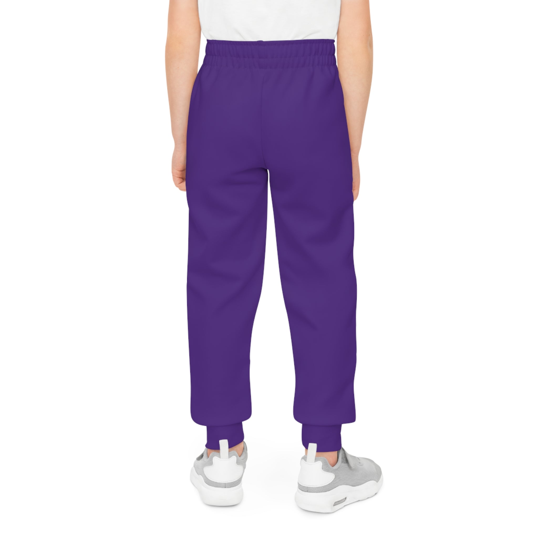 Anika Taekwondo Youth Purple Joggers with Golden Sports Emblem