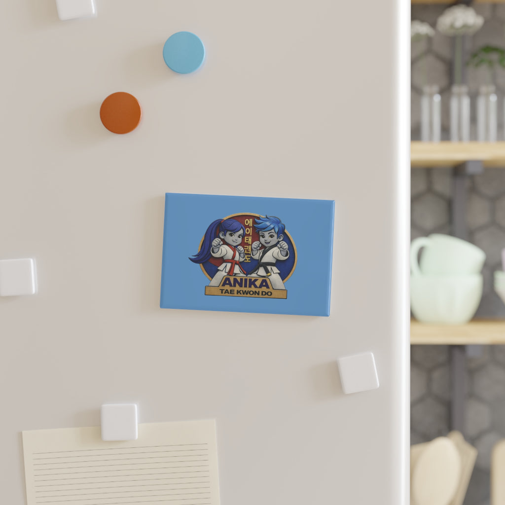 Taekwondo Kids Rectangle Magnet — Personalized "ANIKA" Martial Arts Design
