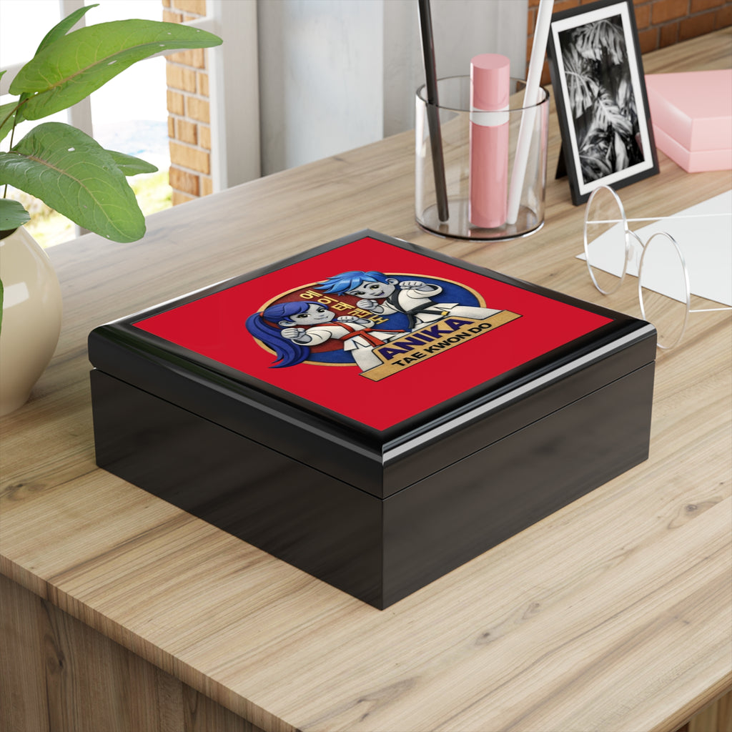 Taekwondo Kids Personalized Jewelry Box — "ANIKA" Martial Arts Keepsake