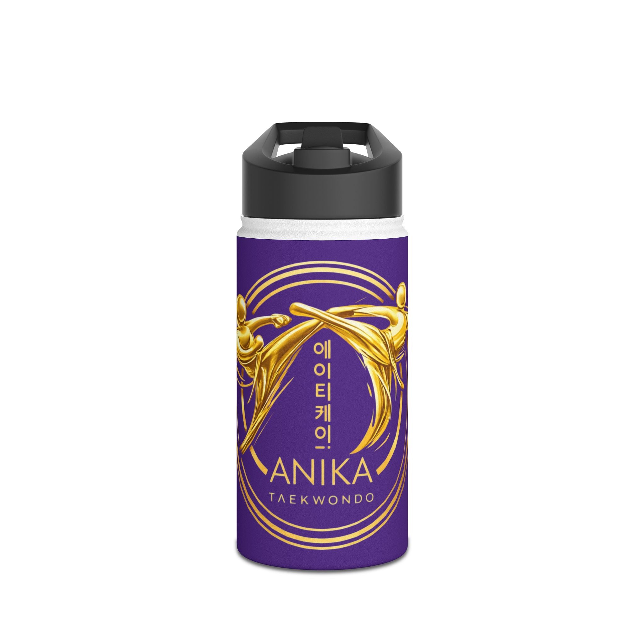 Anika Taekwondo Gold Crest Stainless Steel Water Bottle