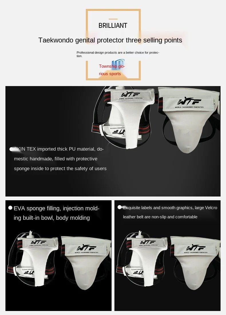 Taekwondo Crotch Protector Shin Guard Sanda Protector Taekwondo Training Gear Guard Child Adult Jockstrap Body Protecter Crotch