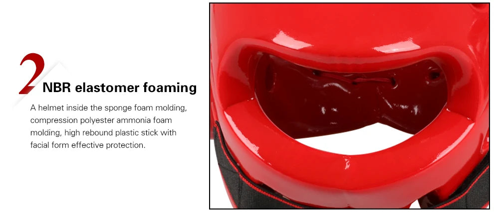 Full Face Head Guard Karate Helmet Taekwondo Headgear MMA Kick Boxing Head Protector Professional Training Helmets