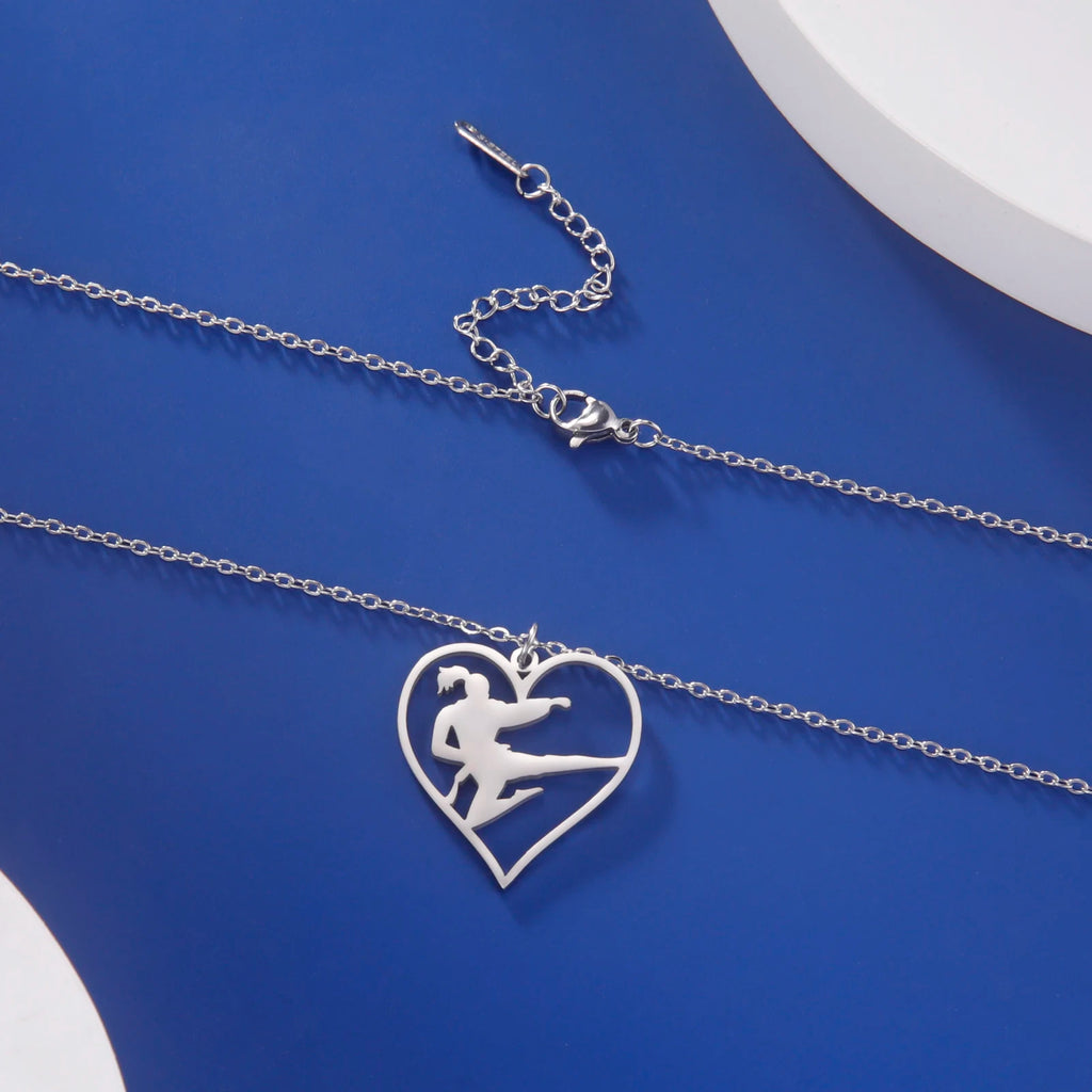 Dreamtimes Men's and Women's Sports Love Necklace 2023 New Fashion Taekwondo Kick Jewelry Accessories