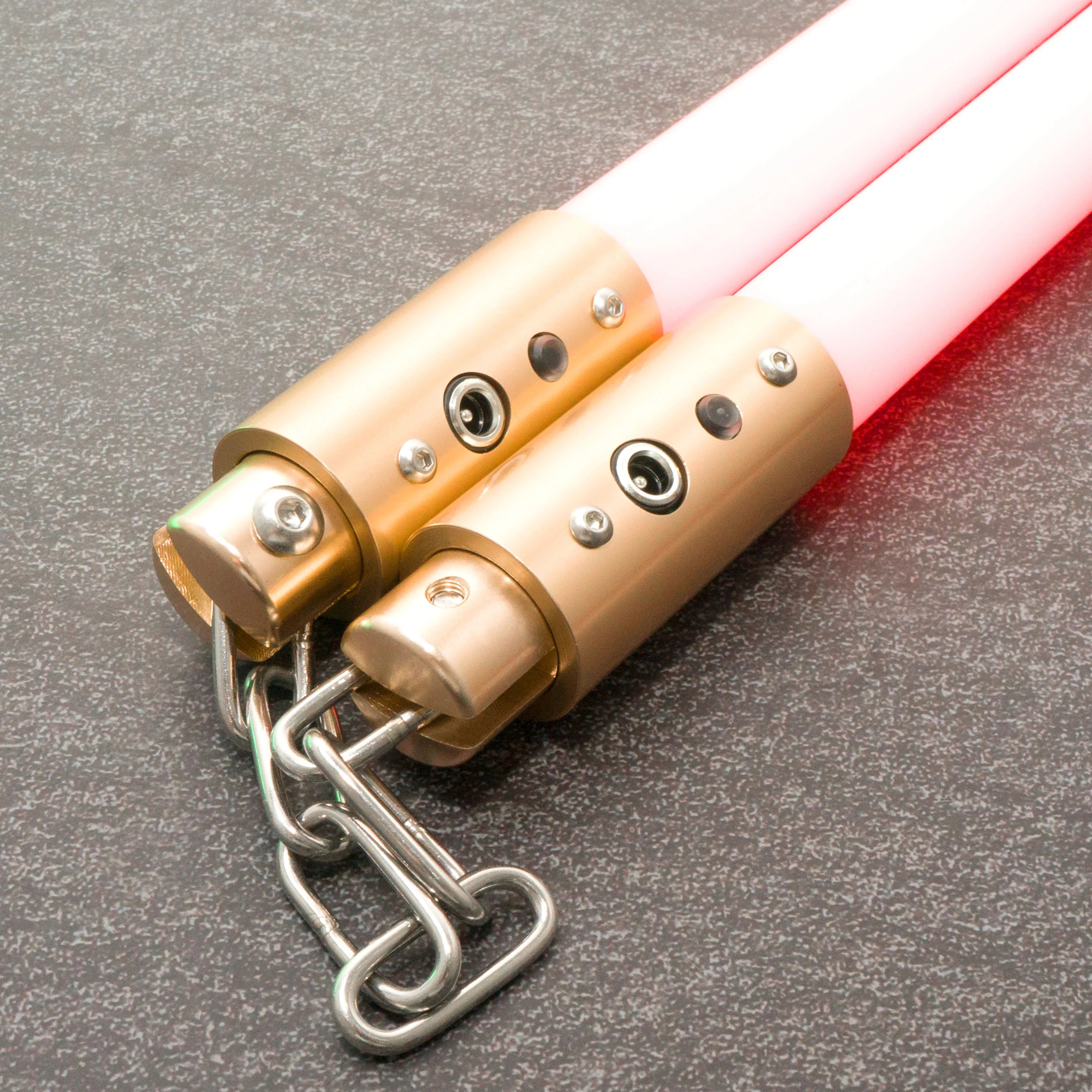 AKsabers Nunchakus Metal pixel Lightsabers 35cm Flashing light effect Length 11 color changes Heavy Dueling Cosplay Toy