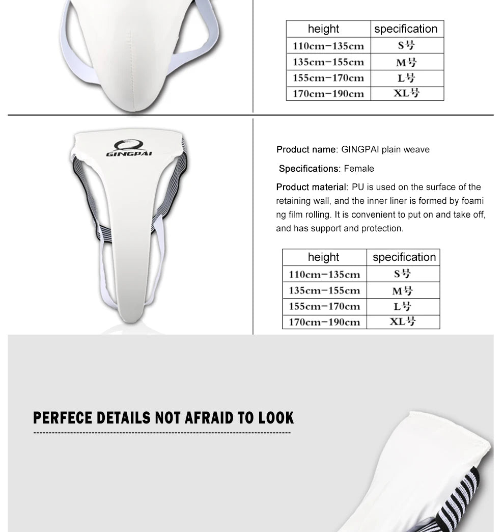 High Quality White Taekwondo Groin Guard Protector Men Women Child Crotch Protector Kicking Boxing Karate High Quality Support