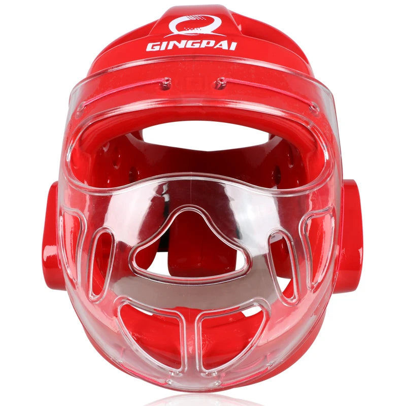 Full Face Head Guard Karate Helmet Taekwondo Headgear MMA Kick Boxing Head Protector Professional Training Helmets