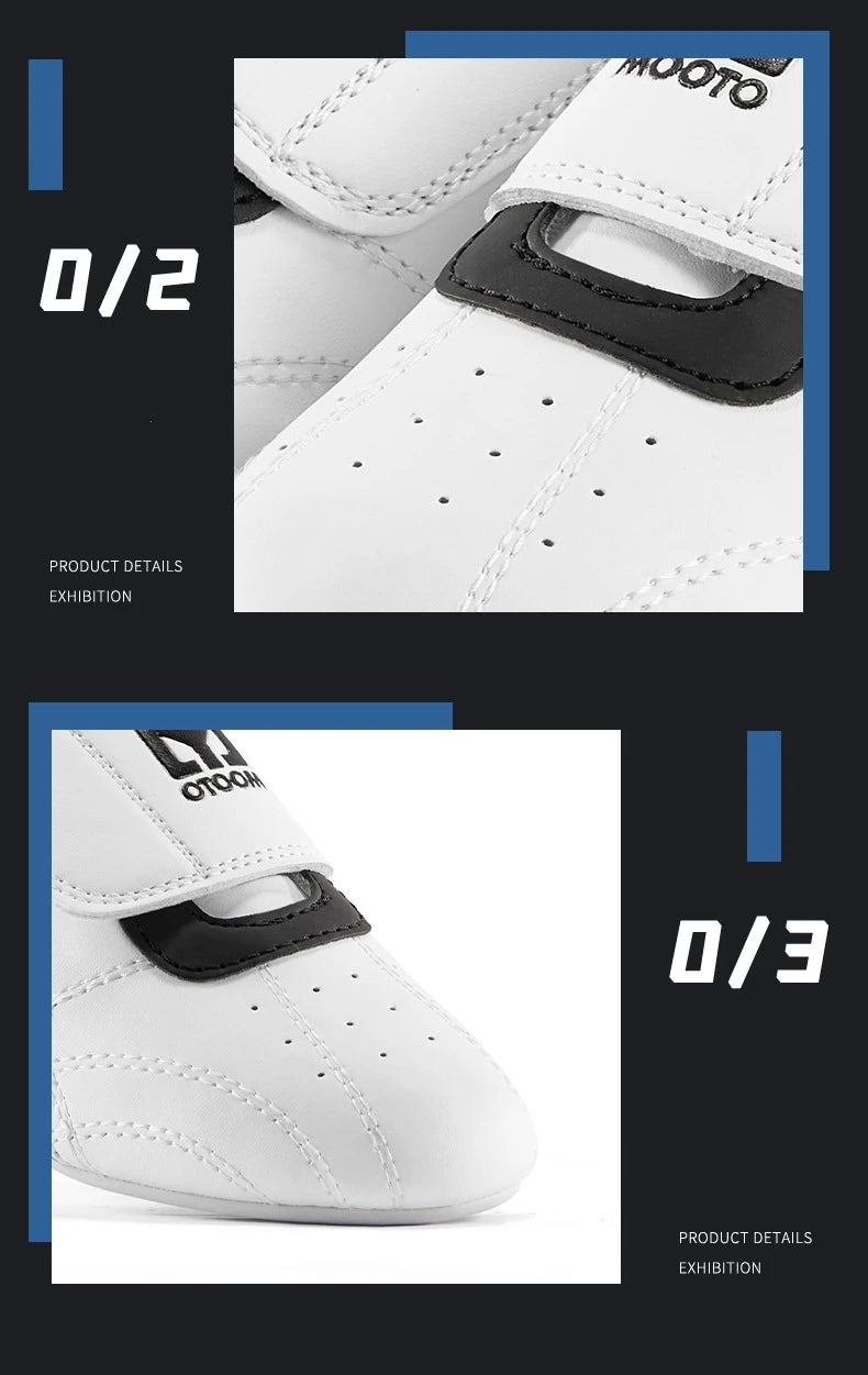 Children Taekwondo Shoes Men's Breathable Kids Martial Arts Karate Kung Fu Shoes Gym Fitness Workout Sports Body Building Wushu