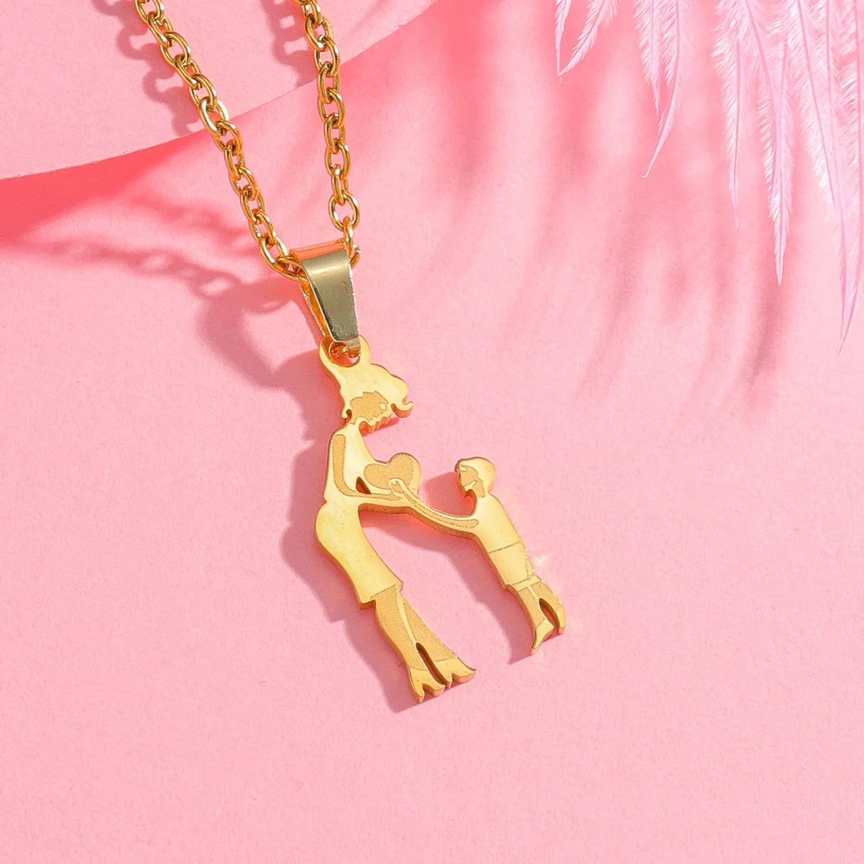 Taekwondo Kongfu Fight Figure Women Pendant Necklace Stainless Steel Karate Fight Chain Necklace Jewelry for Sportsman