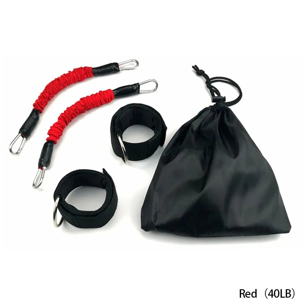 Fitness Elastic Bands Ankle Exercise Straps Rubber Pull Rope Resistance Bands 20-80LB Gym Home Taekwondo Training Bands