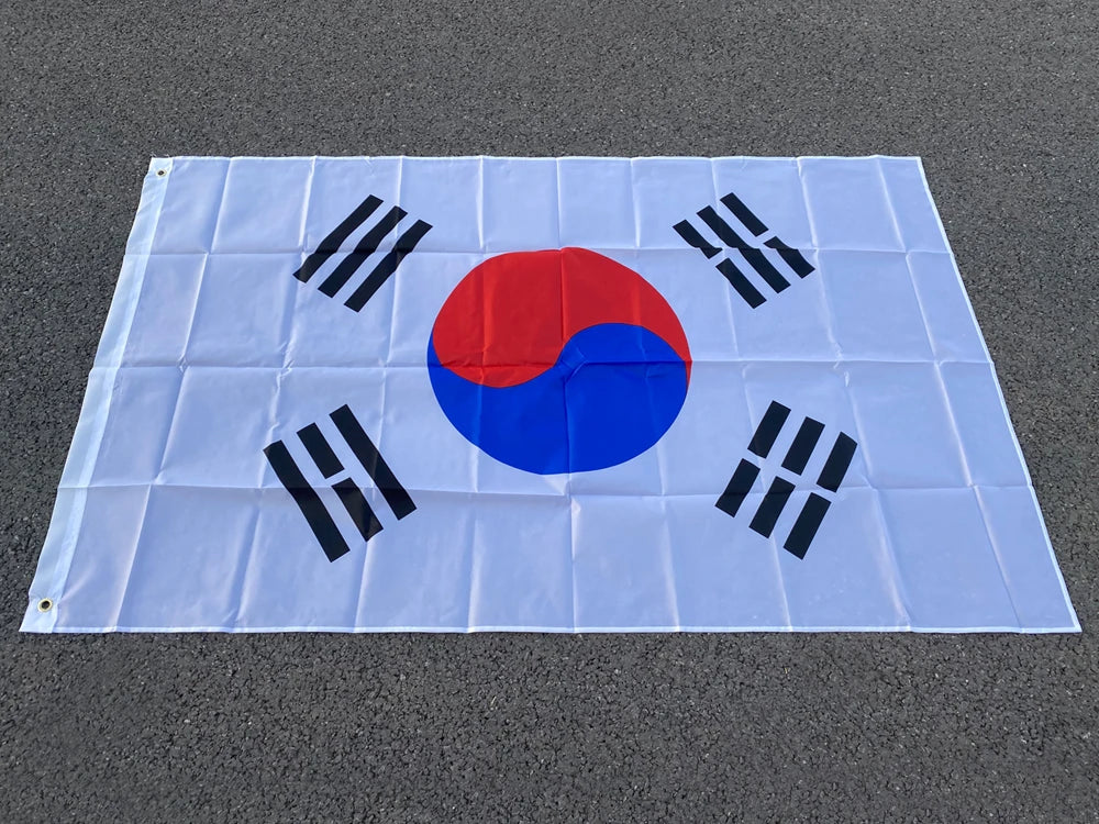 aerxemrbrae 90 x150cm South Korea Korean Flag Banner    Polyester Fabrics