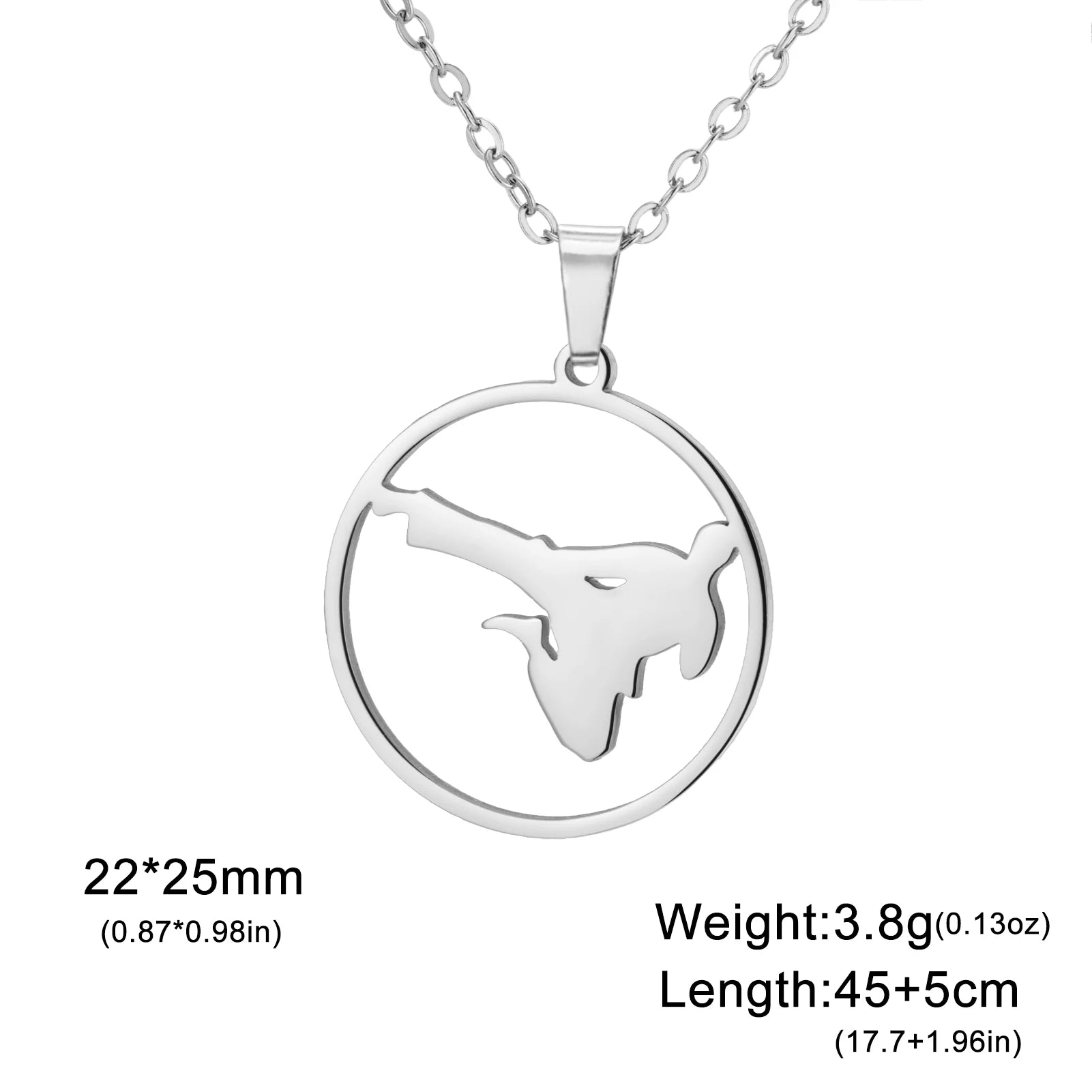 Minimalist Taekwondo/Kungfu/Jiu-Jitsu Fighter Pendant Necklace Stainless Steel Black Belt Spirit Jewelry