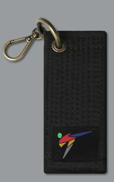 MOOTO Taekwondo Bla Belt Keychain Cusizable Embroidery Key Holder Personalized Gift Collectible Sport Martial Arts