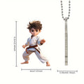 1 Piece Acrylic Taekwondo Martial Artist Charm Multifunctional 2D Keychain Car Decoration Bag Decoration Pendant
