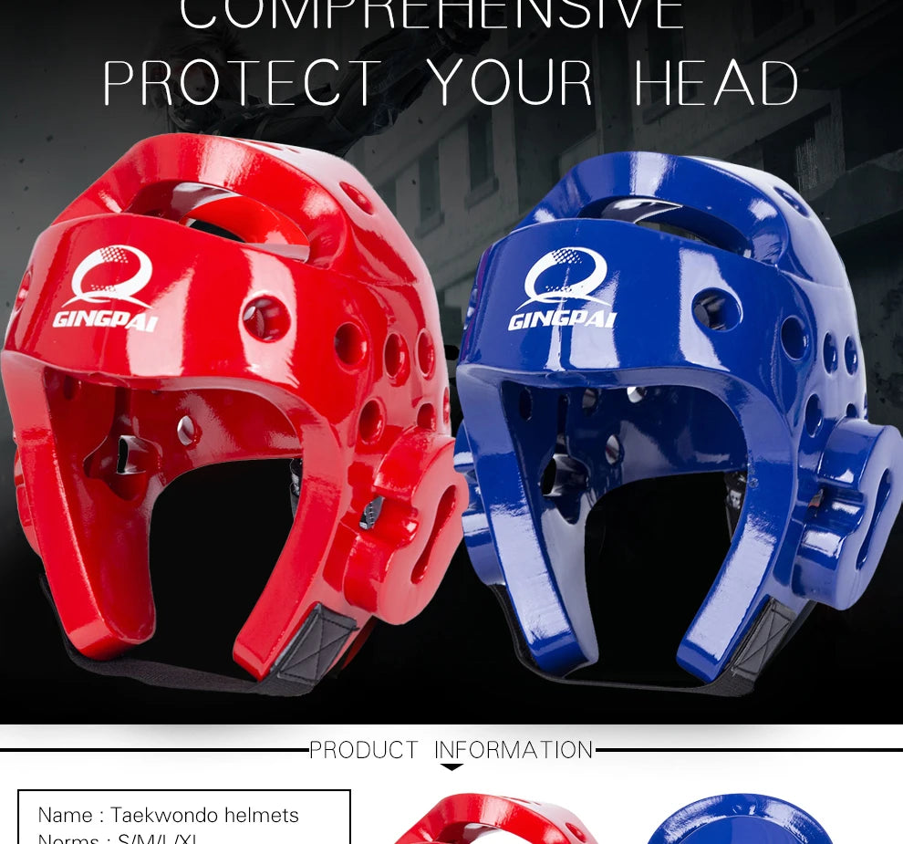 Taekwondo Helmet Sanda Kick Boxing Head Guard Headgear Protector Sparring Gear Helmet Karate Muay Thai Taekwondo Head Protection