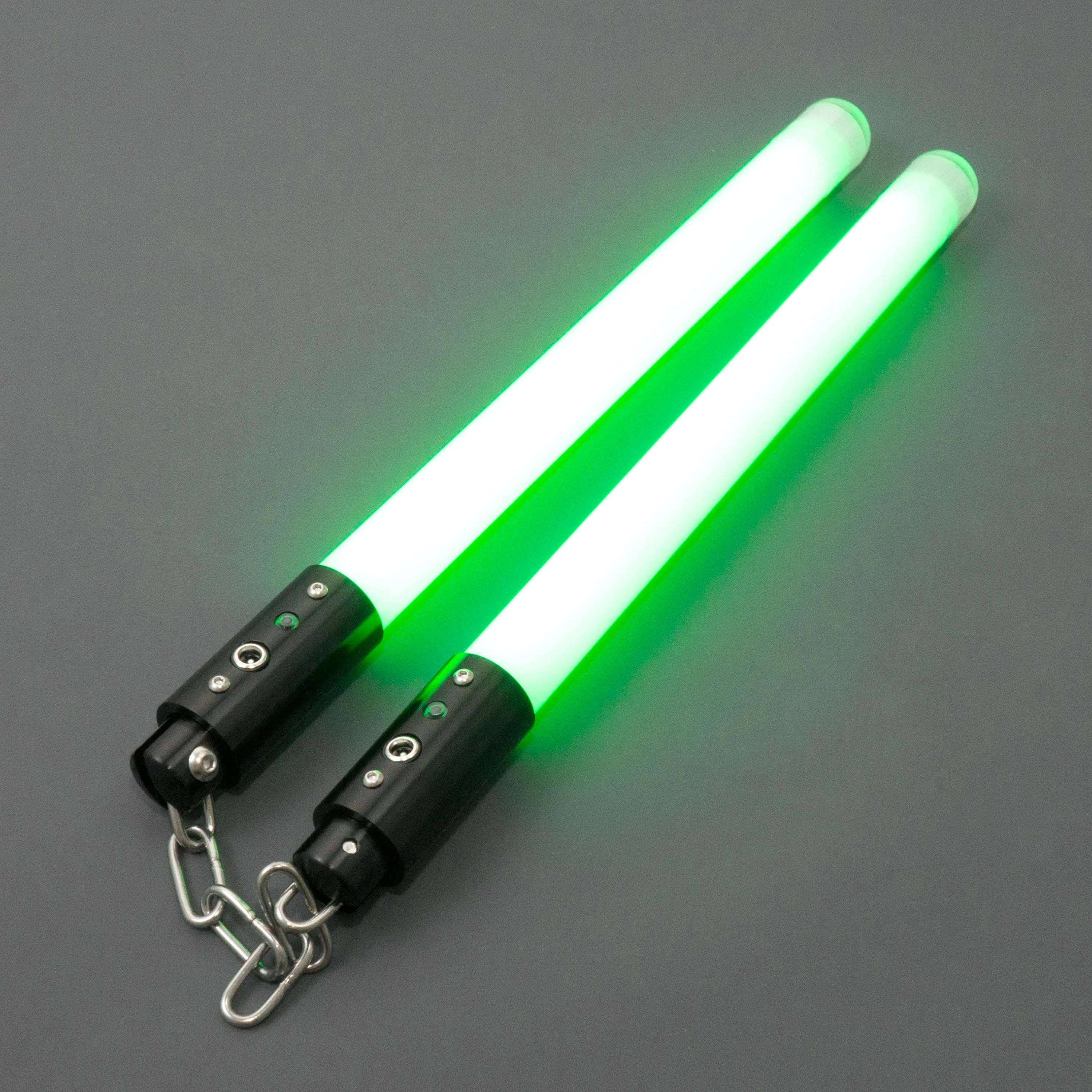 AKsabers Nunchakus Metal pixel Lightsabers 35cm Flashing light effect Length 11 color changes Heavy Dueling Cosplay Toy
