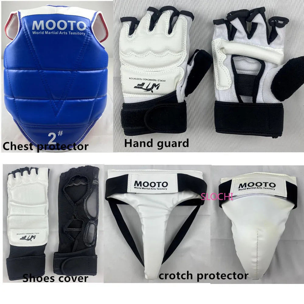 Taekwondo Combat Protective Gear Training Set Actual Combat Equipment Thicken Competition Martial Arts Protective Gear Set