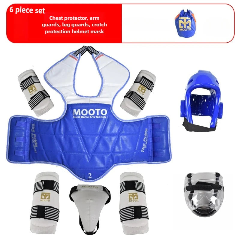 Taekwondo Combat Protective Gear Training Set Actual Combat Equipment Thicken Competition Martial Arts Protective Gear Set