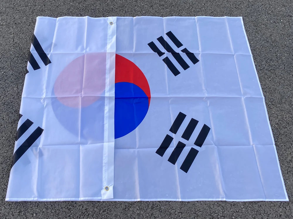 aerxemrbrae 90 x150cm South Korea Korean Flag Banner    Polyester Fabrics