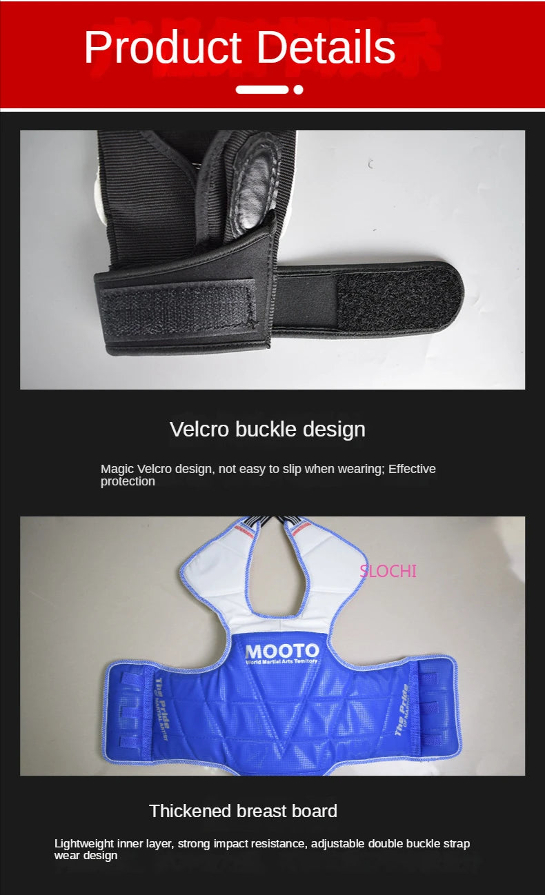 Taekwondo Combat Protective Gear Training Set Actual Combat Equipment Thicken Competition Martial Arts Protective Gear Set