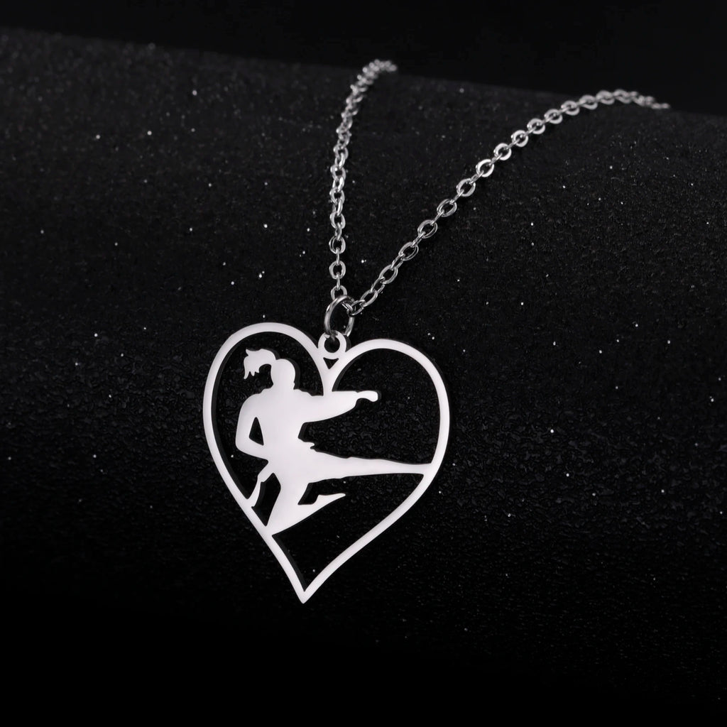 Dreamtimes Men's and Women's Sports Love Necklace 2023 New Fashion Taekwondo Kick Jewelry Accessories