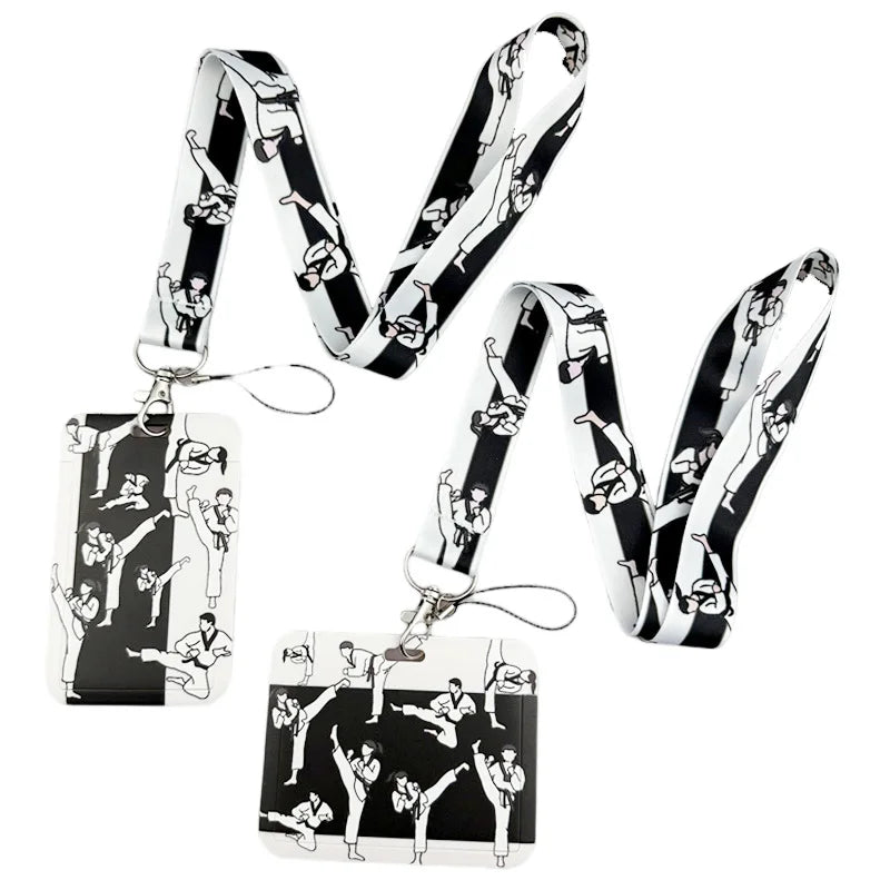 Taekwondo Neck Strap Lanyard keychain Mobile Phone Strap ID Badge Holder Rope Key Chain Keyrings Accessories Webbings Ribbons