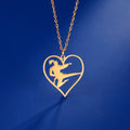Dreamtimes Men's and Women's Sports Love Necklace 2023 New Fashion Taekwondo Kick Jewelry Accessories