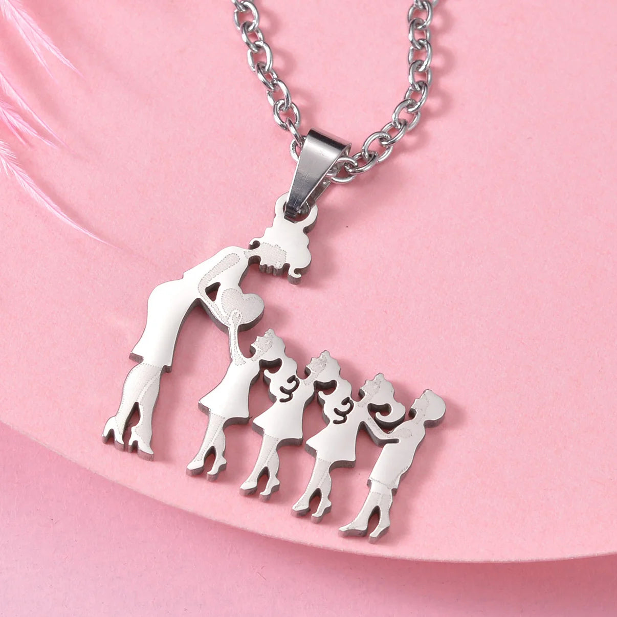 Taekwondo Kongfu Fight Figure Women Pendant Necklace Stainless Steel Karate Fight Chain Necklace Jewelry for Sportsman