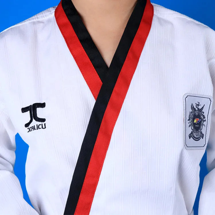 WTF Approved Professional Taekwondo Poomsae Dobok Martial Arts Taekwondo Suit for Children Adults Kids