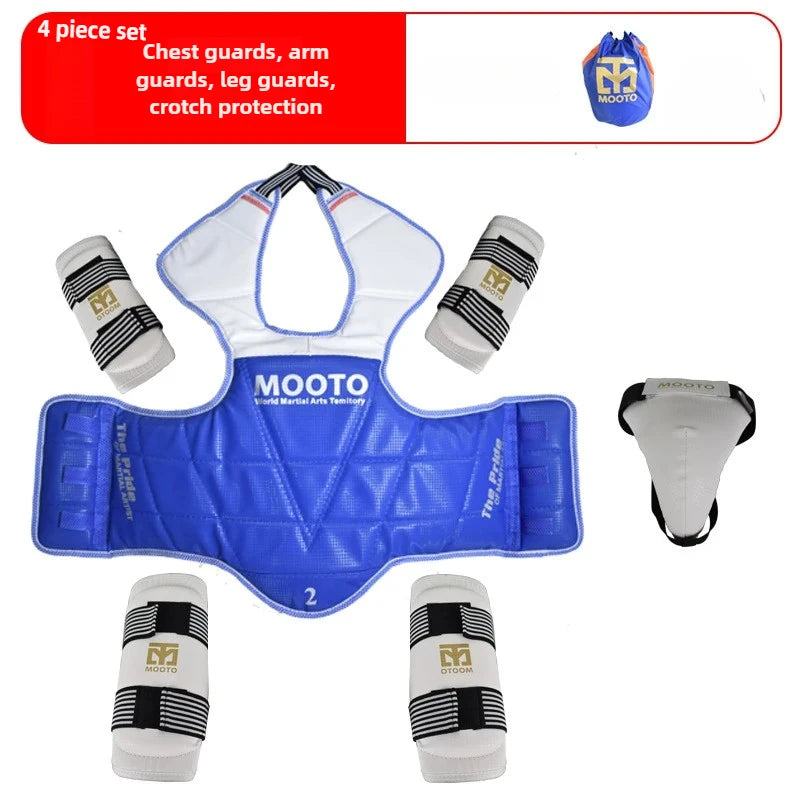 Taekwondo Combat Protective Gear Training Set Actual Combat Equipment Thicken Competition Martial Arts Protective Gear Set