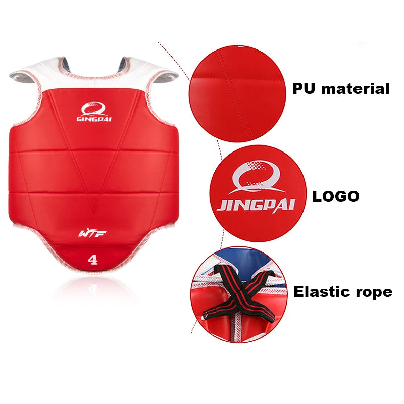 Traditional Taekwondo chest guard kids men women student red blue Karate Taekwondo protectors WTF approved chest supporters TKD