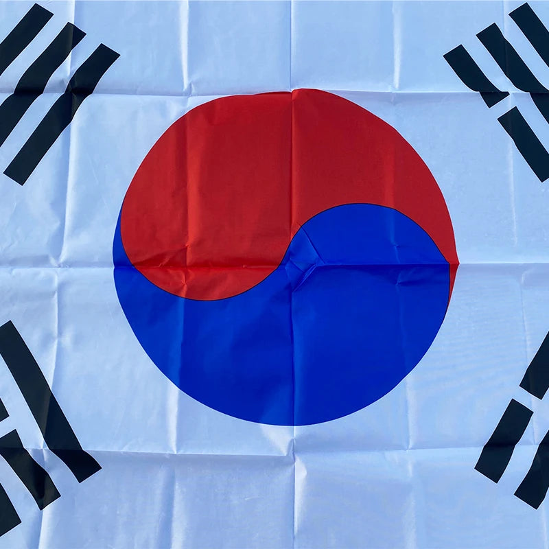 aerxemrbrae 90 x150cm South Korea Korean Flag Banner    Polyester Fabrics