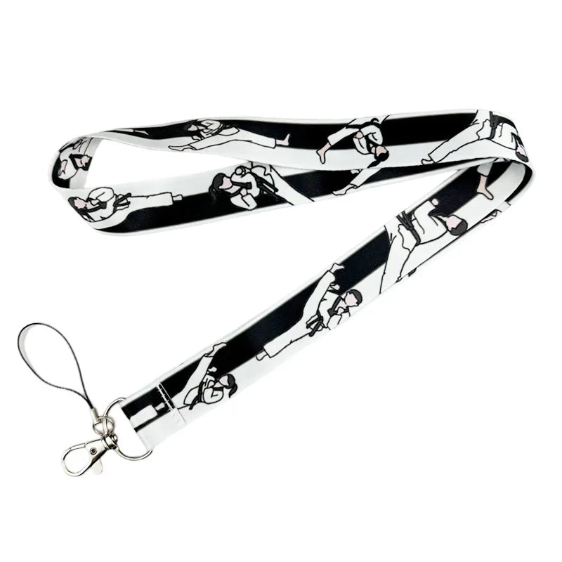 Taekwondo Neck Strap Lanyard keychain Mobile Phone Strap ID Badge Holder Rope Key Chain Keyrings Accessories Webbings Ribbons