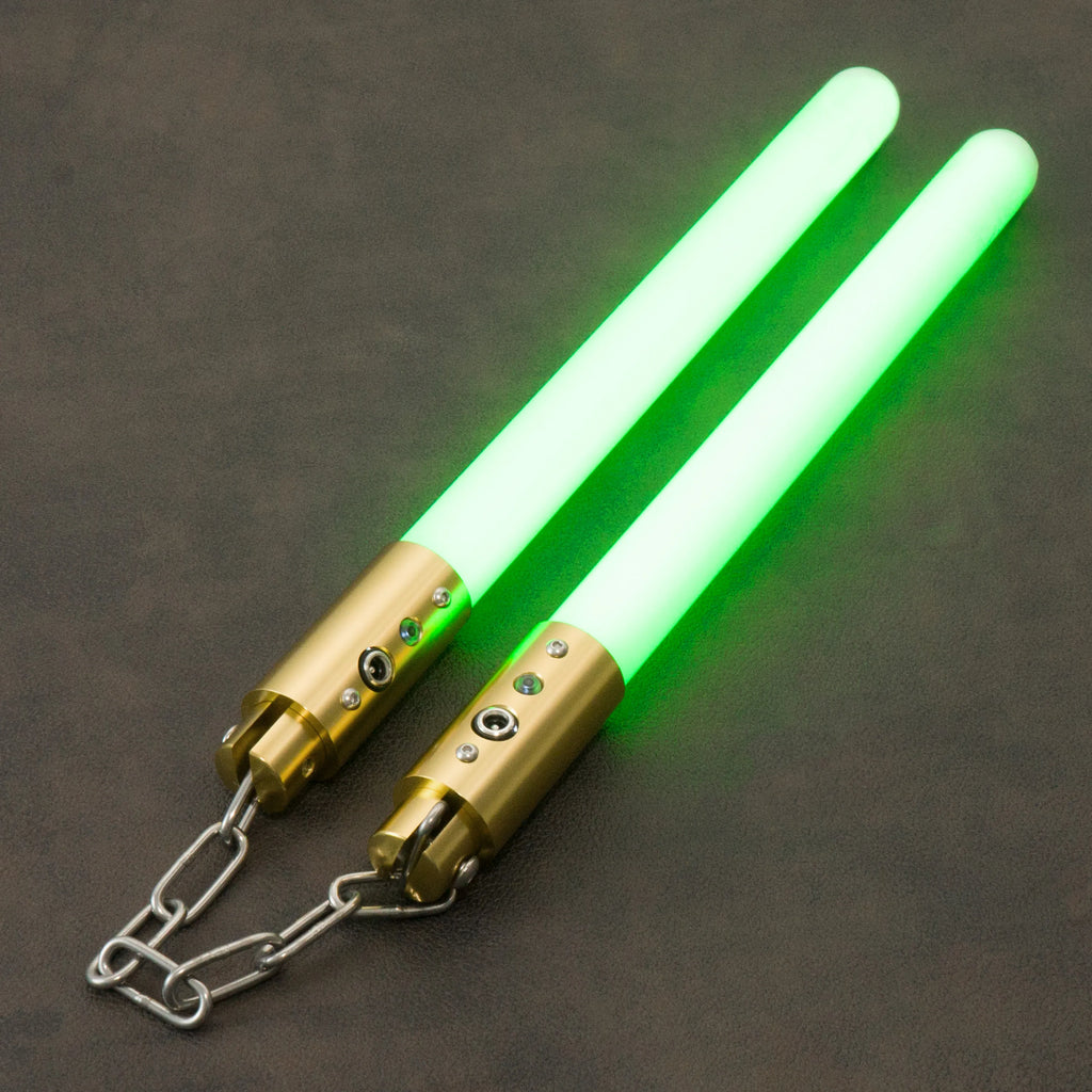 AKsabers Nunchakus Metal pixel Lightsabers 35cm Flashing light effect Length 11 color changes Heavy Dueling Cosplay Toy