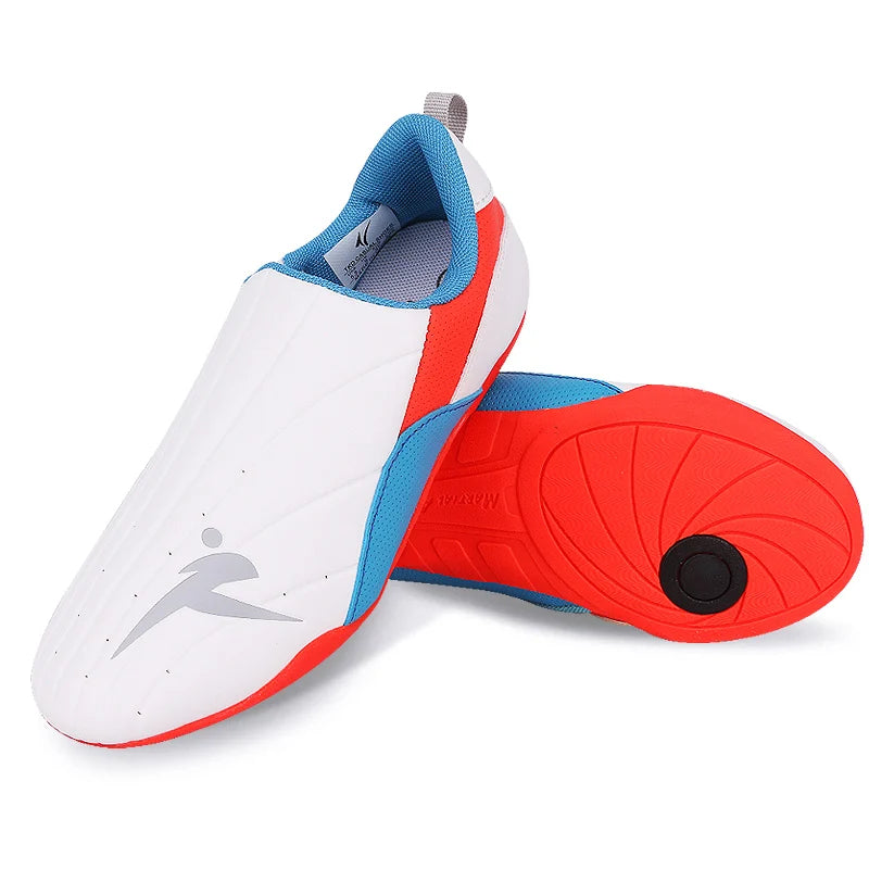 Adult Kids Wear-Resistant Taekwondo Coach Shoes Karate Sneakers Thick Soft Sole Breathable Men Martial Arts Kung Fu Boxing Shoe