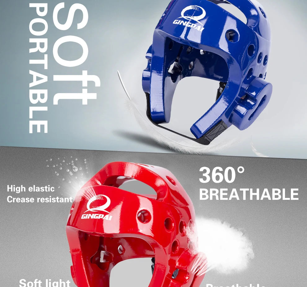 Taekwondo Helmet Sanda Kick Boxing Head Guard Headgear Protector Sparring Gear Helmet Karate Muay Thai Taekwondo Head Protection