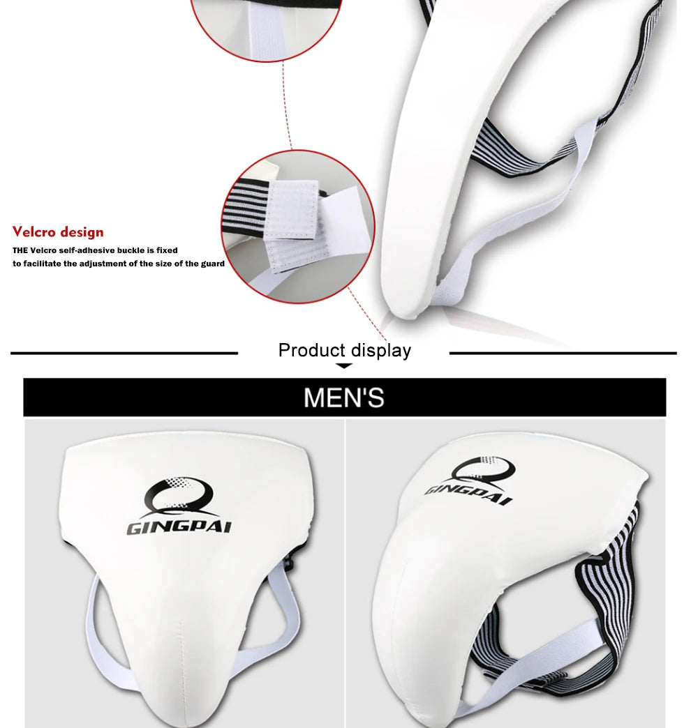 High Quality White Taekwondo Groin Guard Protector Men Women Child Crotch Protector Kicking Boxing Karate High Quality Support