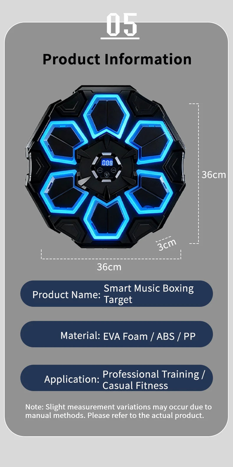 New Smart Bluetooth Music Boxing Machine Gloves Boxing Training Punching Bag Boxing Equipment Muay Thai Home Gym For Adults Kids