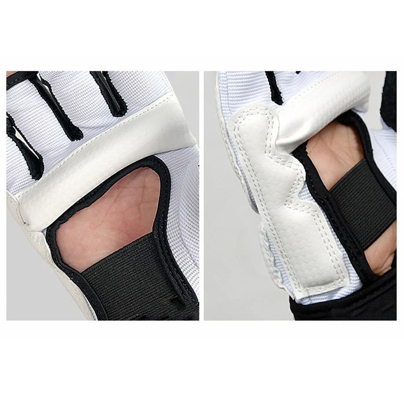 1Set Taekwondo Leather Foot Gloves Sparring Karate Ankle Protector Guard Gear Boxing Martial Arts Sock Kid