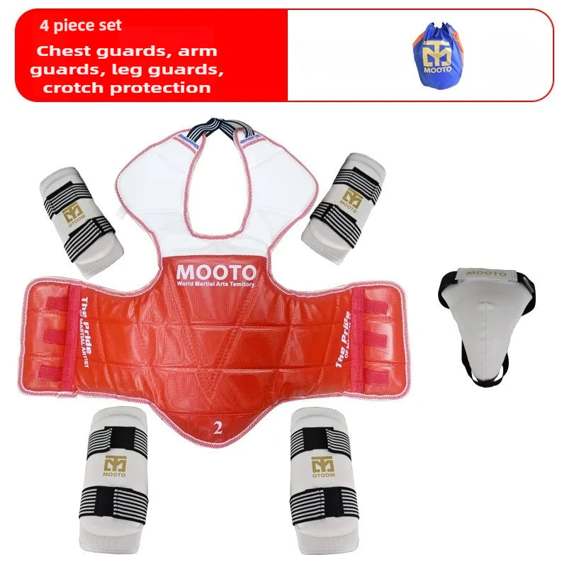 Taekwondo Combat Protective Gear Training Set Actual Combat Equipment Thicken Competition Martial Arts Protective Gear Set