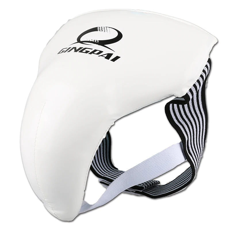 High Quality White Taekwondo Groin Guard Protector Men Women Child Crotch Protector Kicking Boxing Karate High Quality Support