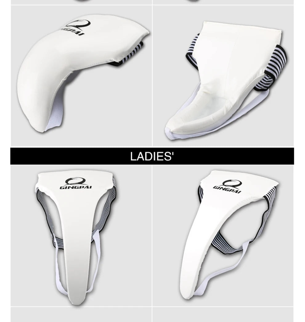 High Quality White Taekwondo Groin Guard Protector Men Women Child Crotch Protector Kicking Boxing Karate High Quality Support