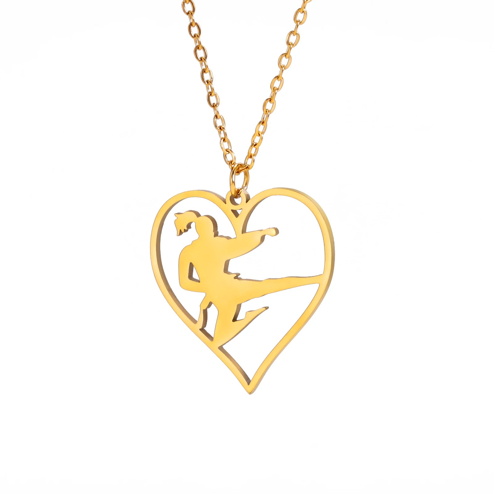 Dreamtimes Men's and Women's Sports Love Necklace 2023 New Fashion Taekwondo Kick Jewelry Accessories