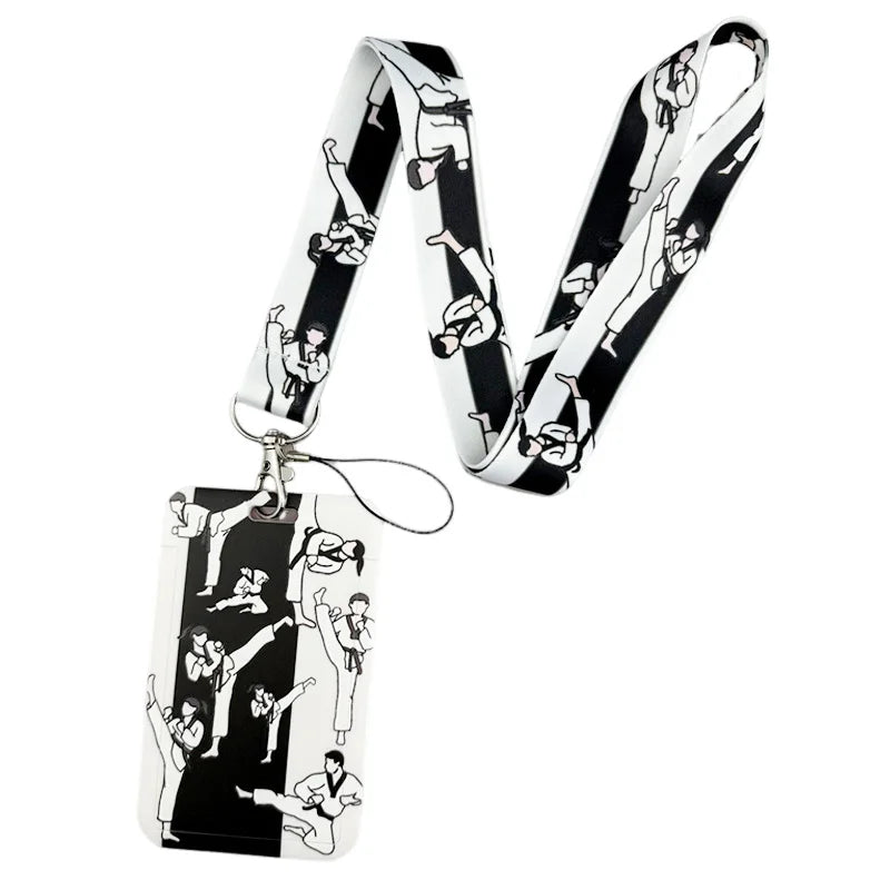 Taekwondo Neck Strap Lanyard keychain Mobile Phone Strap ID Badge Holder Rope Key Chain Keyrings Accessories Webbings Ribbons