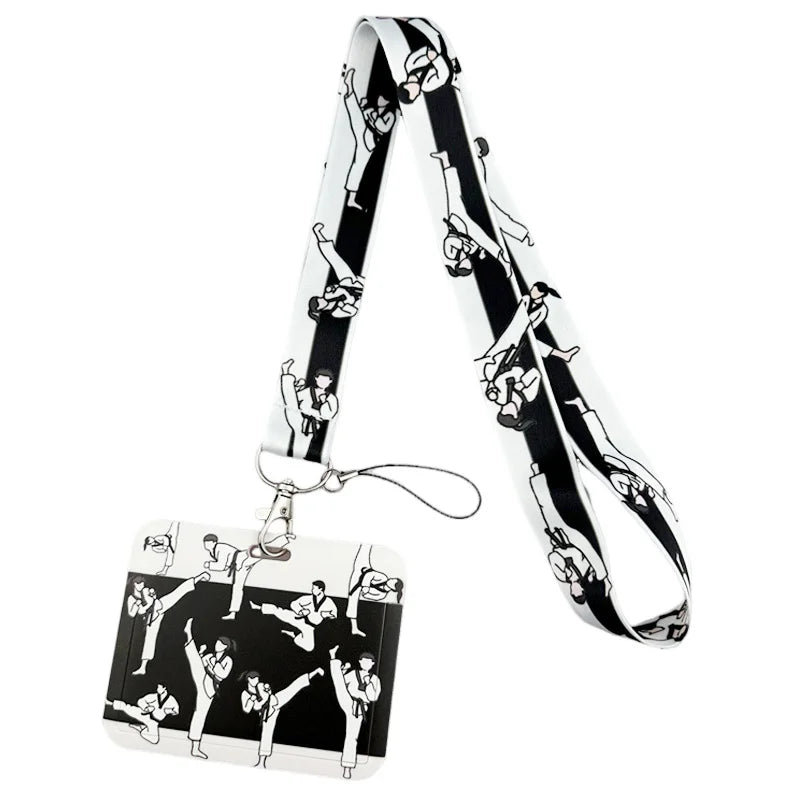 Taekwondo Neck Strap Lanyard keychain Mobile Phone Strap ID Badge Holder Rope Key Chain Keyrings Accessories Webbings Ribbons